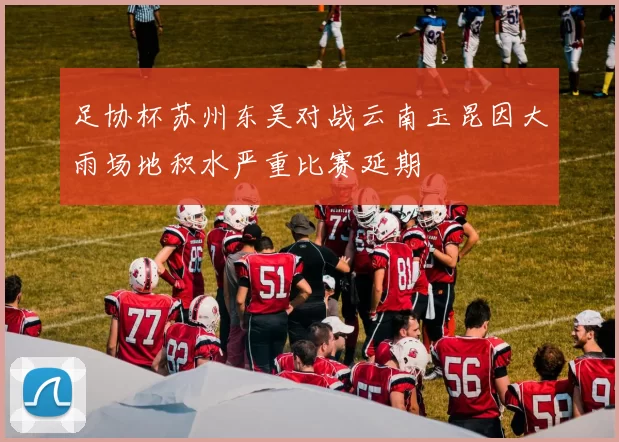 足协杯苏州东吴对战云南玉昆因大雨场地积水严重比赛延期